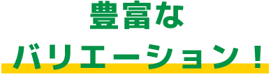 豊富なバリエーション！