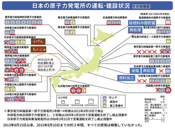 所 日本 原子力 発電 日本の原子力発電所マップ