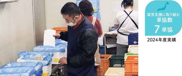 2024年度実績　就労支援に取り組む単協数7単協