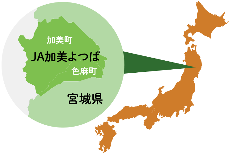 JA加美よつばの地図