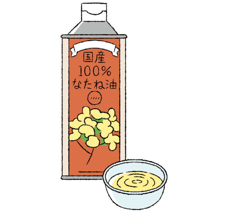 国産100％なたね油イラスト