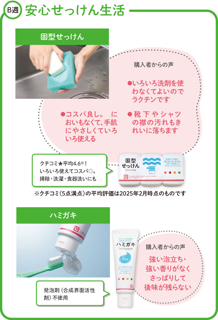 B週　安心せっけん生活セット