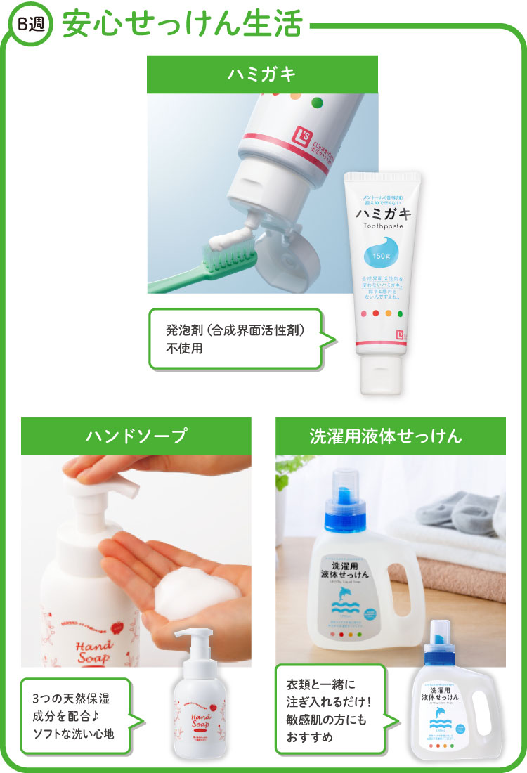 B週　安心せっけん生活セット