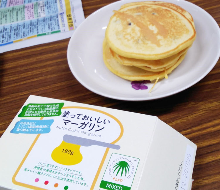 ホットケーキと塗っておいしいマーガリン