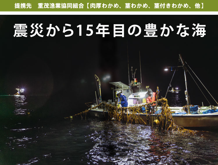 震災から15年目の豊かな海　提携先　重茂漁業協同組合